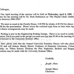 Correspondence, 1998-03-31....