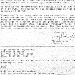 Announcements, 1988-02-10. ...