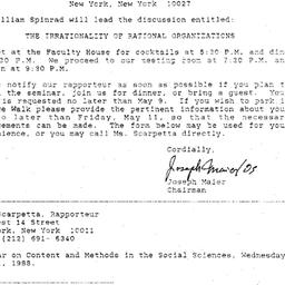 Announcements, 1988-05-11. ...