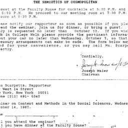 Announcements, 1987-10-14. ...
