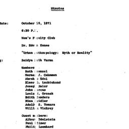 Minutes, 1971-10-25. Conten...