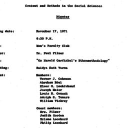 Minutes, 1971-11-17. Conten...