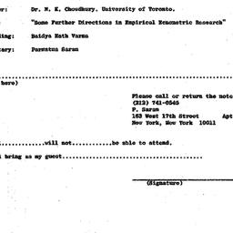 Announcements, 1972-05-17. ...