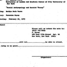 Announcements, 1972-01-12. ...