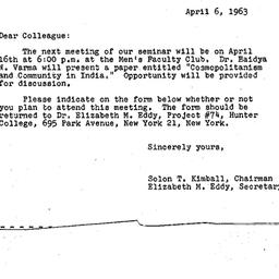 Correspondence, 1963-04-06....