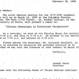 Correspondence, 1980-02-29....