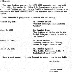 Correspondence, 1980-05-15....