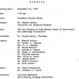 Minutes, 1979-09-12. Conten...