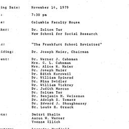 Minutes, 1979-11-14. Conten...
