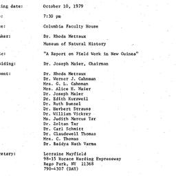 Minutes, 1979-10-10. Conten...