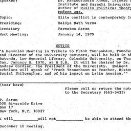 Announcements, 1969-12-10. ...