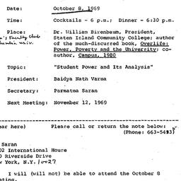 Minutes, 1969-10-08. Conten...