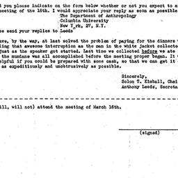 Announcements, 1961-03-15. ...