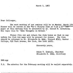 Correspondence, 1965-03-05....