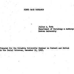 Speaker's paper, 1964-1...