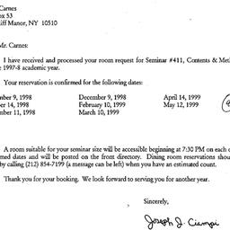 Correspondence, 1998-07-15....