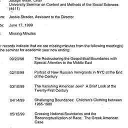 Handouts, 1999-06-17. Conte...