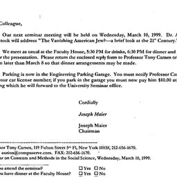 Correspondence, 1999-02-26....