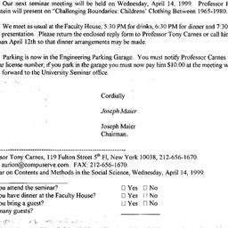 Correspondence, 1999-03-31....