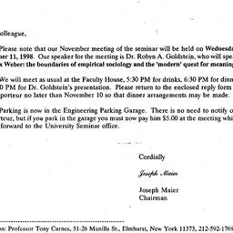 Correspondence, 1998-10-24....
