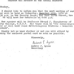 Correspondence, 1974-11-27....