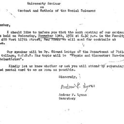 Correspondence, 1974-10-26....