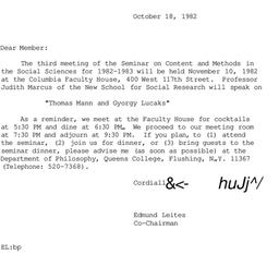 Correspondence, 1982-10-18....
