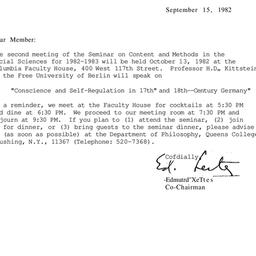 Correspondence, 1982-09-15....