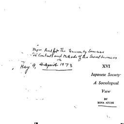 Speaker's paper, 1973-0...
