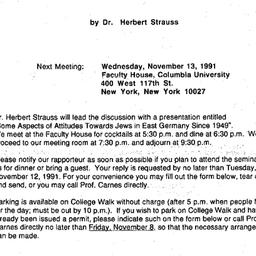 Announcements, 1991-11-13. ...