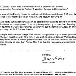Announcements, 1992-05-13. ...