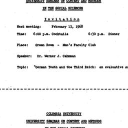 Announcements, 1968-02-13. ...