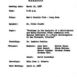 Minutes, 1968-03-12. Conten...