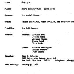 Minutes, 1967-12-12. Conten...