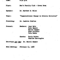 Minutes, 1968-01-09. Conten...