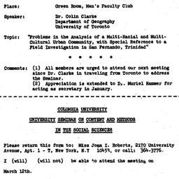 Announcements, 1968-03-23. ...