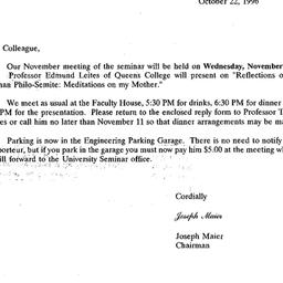 Correspondence, 1996-10-22....