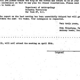 Announcements, 1960-04-15. ...
