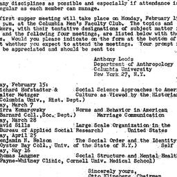 Announcements, 1960-01-18. ...