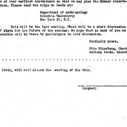 Announcements, 1960-05-08. ...