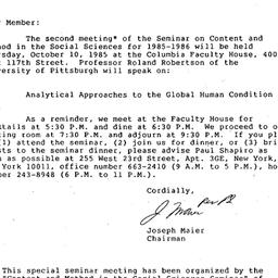 Correspondence, 1985-09-10....