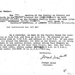 Correspondence, 1985-11-05....