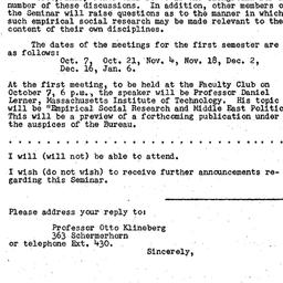 Announcements, 1957-09-23. ...