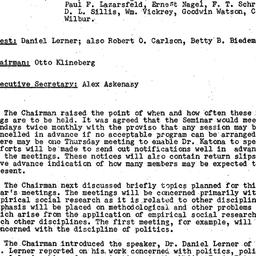 Minutes, 1957-10-07. Conten...