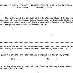 Announcements, 1976-03-02. ...