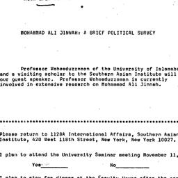 Announcements, 1975-11-11. ...