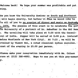 Announcements, 1975-09-16. ...