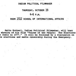 Announcements, 1978-10-19. ...