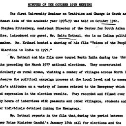 Minutes, 1978-10-19. South ...