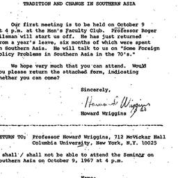 Announcements, 1968-10-09. ...